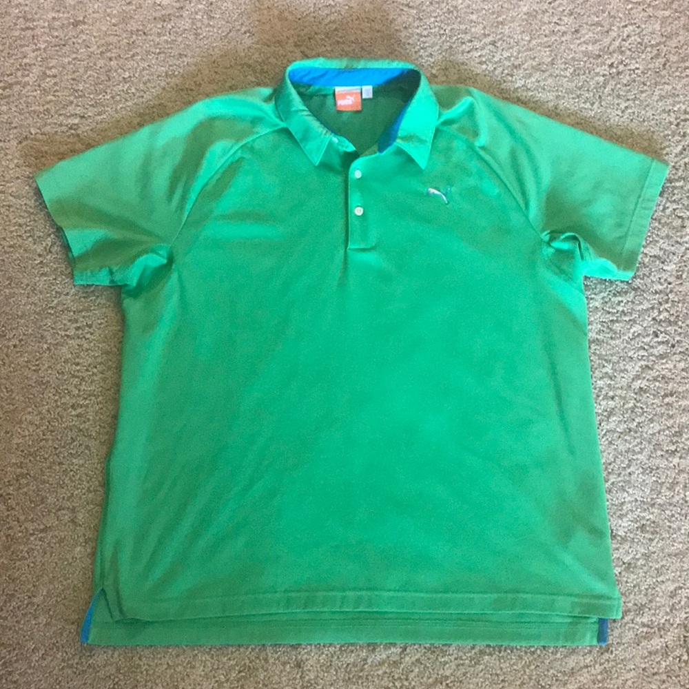 XL bright green Puma golf polo